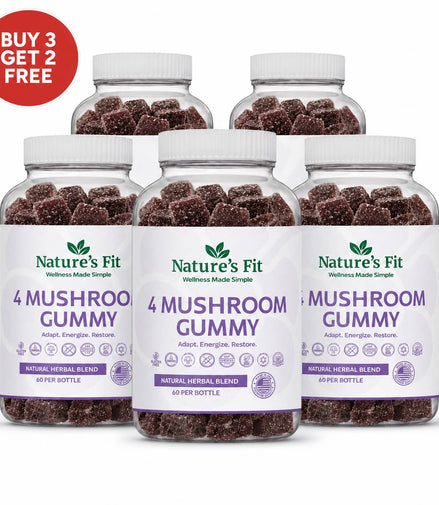 4 Mushroom Gummies — Buy 3 Get 2 Free (5-pack)